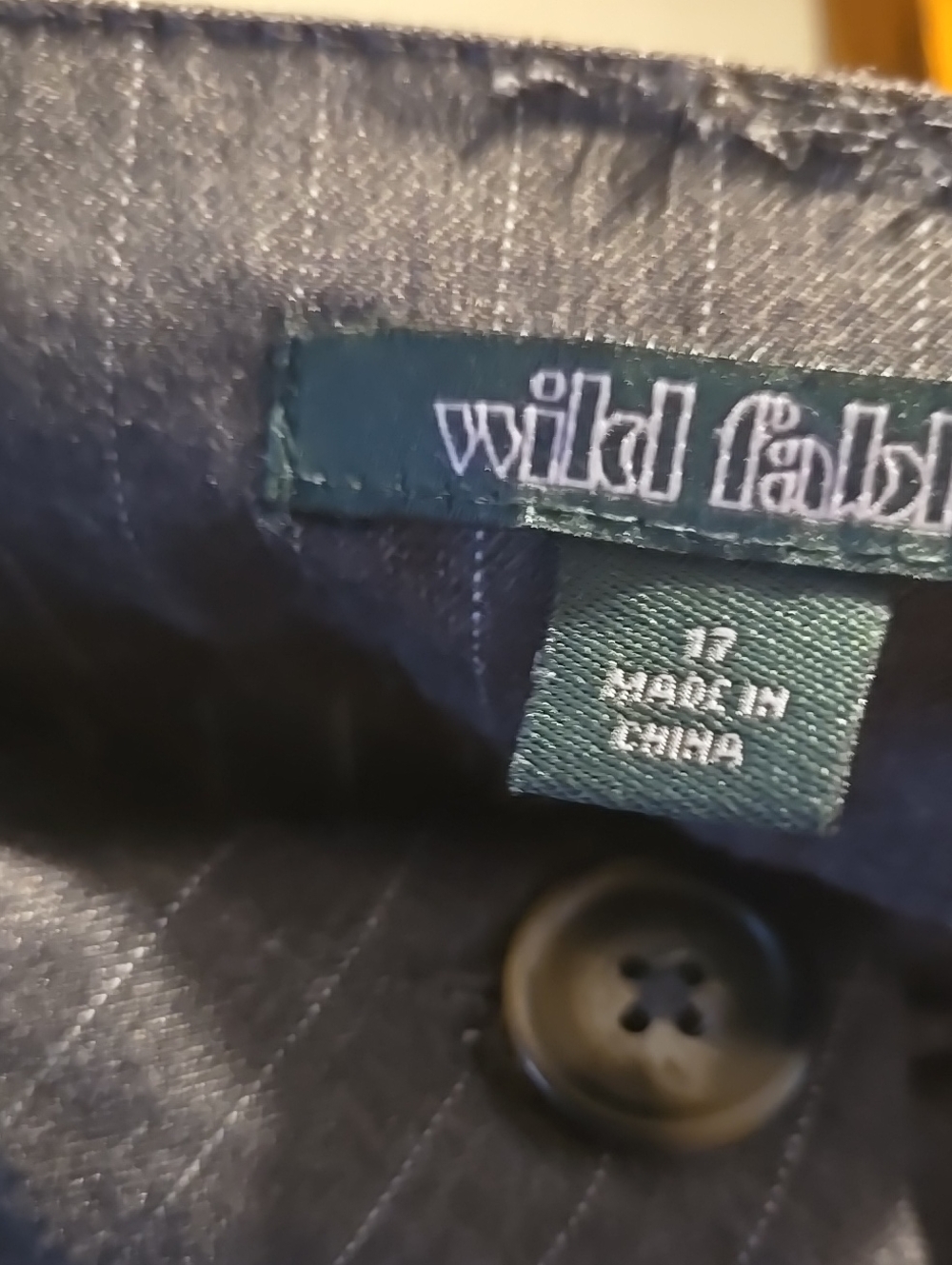 Target Wild Fable High Rise Wide Leg Relaxed Fit Gray Pinstripe Size 17 - Picture 4 of 14
